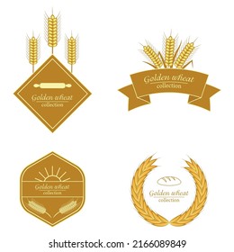 Bakery logo. Wheat emblem. Isolated on white background.