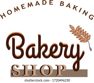 BAKERY LOGO FOR WOODEN BACKGROUNDS