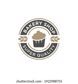 Bakery logos and badges design templates vector illustration. Good for bakehouse and cafe emblems. Retro typography elements and silhouettes. Vintage Style
