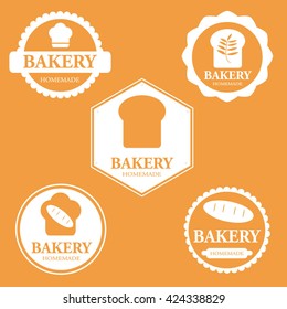 bakery logos, labels, badges and design elements