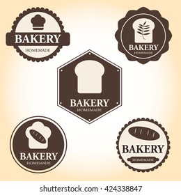 bakery logos, labels, badges and design elements
