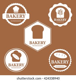 bakery logos, labels, badges and design elements