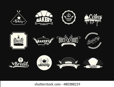 Bakery logos on the chalkboard 