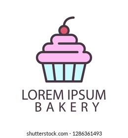 bakery logos, outline logo, simple, great for your project, on vector illustration eps.10