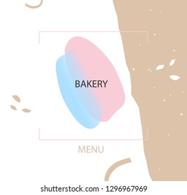 Bakery menu. For art template design, list, banner, idea, cover, booklet, print, flyer, card, poster, layout