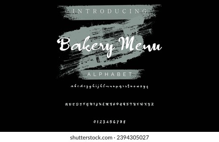Bakery Menu BRUSH Signature Font Calligraphy Logotype Script Brush Font Type Font lettering handwritten