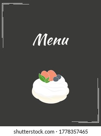 La cubierta del menú de panadería. Ilustración del vector