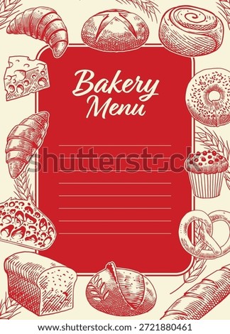 Bakery Menu Template Flyer in Vintage Style