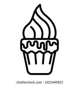 Bakery meringue icon. Outline bakery meringue vector icon for web design isolated on white background