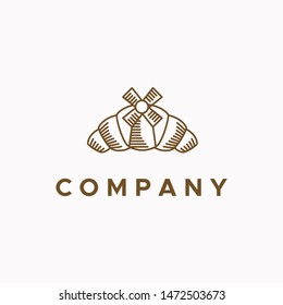 Bakery mill vintage Logo Idea Template