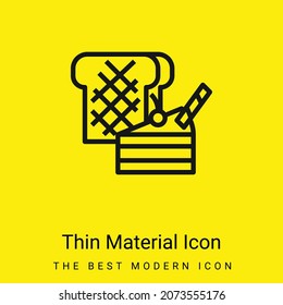 Bakery minimal bright yellow material icon
