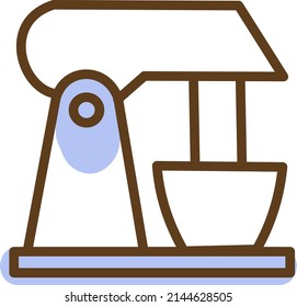 Bakery mixer, illustration, vector on a white background.