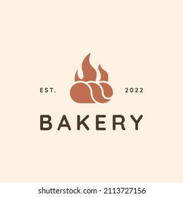 bakery modern line logo vector