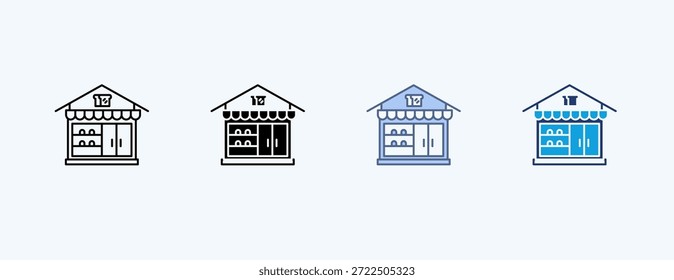 Vector de ilustración de icono múltiple de panadería
