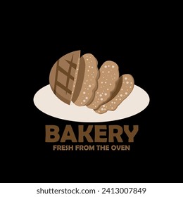 bakery on black background vector