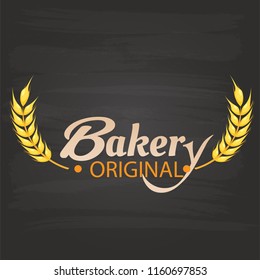 Bakery Original Malt Black Background Vector Image
