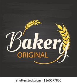 Bakery Original Malt Black Background Vector Image
