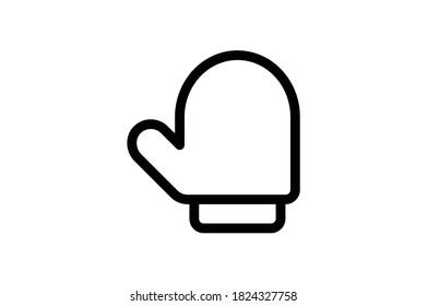 Bakery Outline Icon - Oven Glove