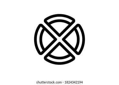 Bakery Outline Icon - Pizza Slices