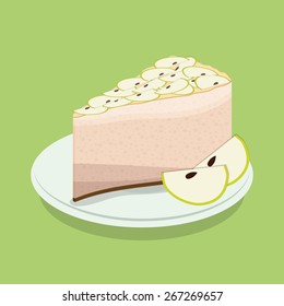 Bakery over green background, vector illustration.