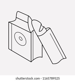 Bakery packaging icon line element. Vector illustration of bakery packaging icon line isolated on clean background for your web mobile app logo design.