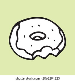 Bäckereimalerei, Vektorgrafik auf pastellfarbenem Hintergrund