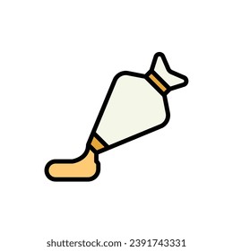 Bakery Pastry Bag Icon Vector Illustration