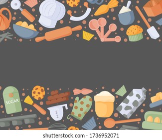 Panadería y repostería. Plantilla de diseño retro para menú, afiche, banner, empaque. Ilustración vectorial.
