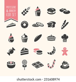 Bakery, Pastry Icon Set