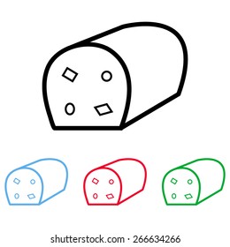 Bakery, pastry icons set - bread