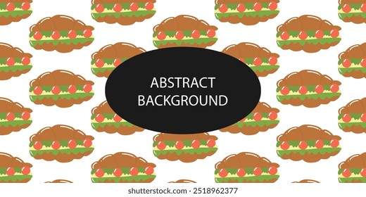 bakery pastry pattern background design. Colorful design for textile, wallpaper, fabric, decor. Template for design. Vector illustration