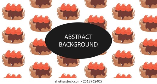 bakery pastry pattern background design. Colorful design for textile, wallpaper, fabric, decor. Template for design. Vector illustration