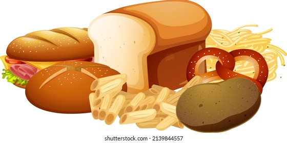 Bakery and pastry set illustration