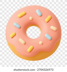 Conjunto de iconos de Vector de panadería y pastelería | Conjunto de iconos 3D | Donut