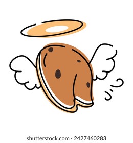 Patrón de panadería en estilo doodle que representa diferentes productos de panadería, galletas y postres