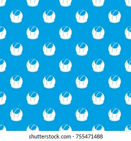 Bakery pattern repeat seamless in blue color for any design. Vector geometric illustration