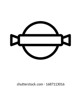 icono de línea delgada vectorial del pin de panadería 