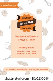 Bakery poster for promotion and advertisement