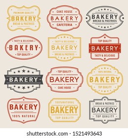 Bakery Premium Quality Stamp. Frames Grunge Design. Icon Art Vector. Old Style.