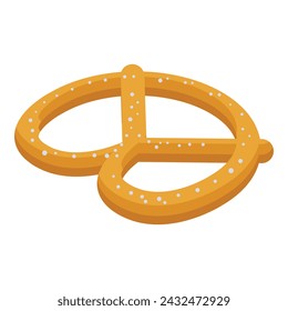 Bakery pretzel icon isometric vector. NYC fast food. Travel liberty fashion