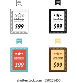 bakery Price label 4 style