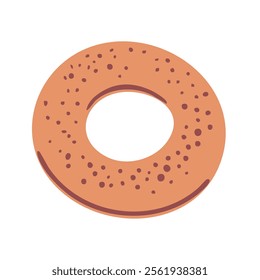 Bakery product. Bread made from wheat flour. Food and cooking. Flat vector illustration isolated on white background