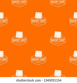 Bakery product pattern vector orange for any web design best