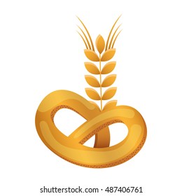 bakery product with spike vector illustration design