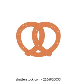 Bakery products delivery services. Traditional pretzel ordering vector illustration