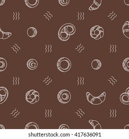bakery products  seamless pattern. vector illustration
