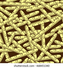 bakery products seamless vector pattern.