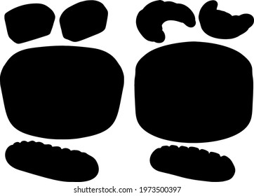 Bakery products in the set. Vector image.