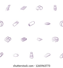 Bakery products and Table setting set. Background for printing, design, web. Usable as icons. Seamless. Color.