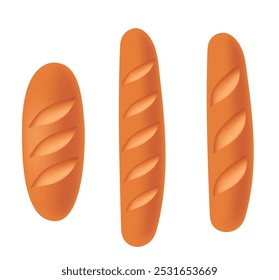 Bakery products. Vector clipart isolated on white background.